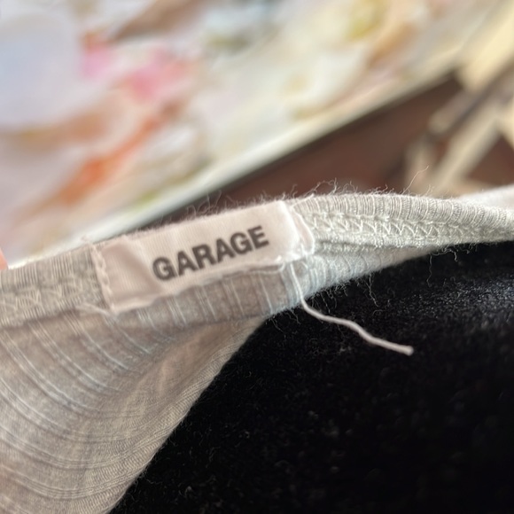grey garage long sleeve tank. worn a couple times. front notch. FINAL SALE. - Picture 3 of 3